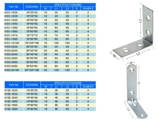 Węgielny Metal Bracket Shelf Bracket Single Side Bracket Custom Size Do konstrukcji drewnianych