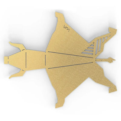 OEM Niestandardowe części metalowe blachy personalizowane cięcie laserowe gięcie mosiądze origami rzeźba byka nowoczesna sztuka metalowa