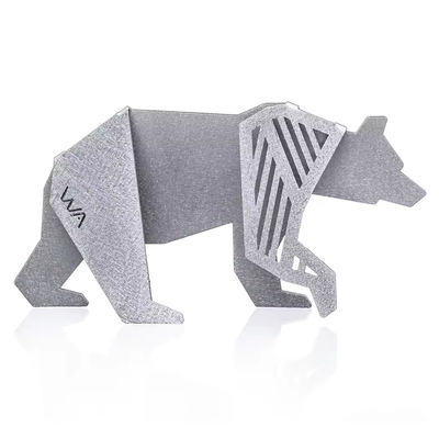 OEM Niestandardowe części metalowe blachy personalizowane cięcie laserowe gięcie mosiądze origami rzeźba byka nowoczesna sztuka metalowa
